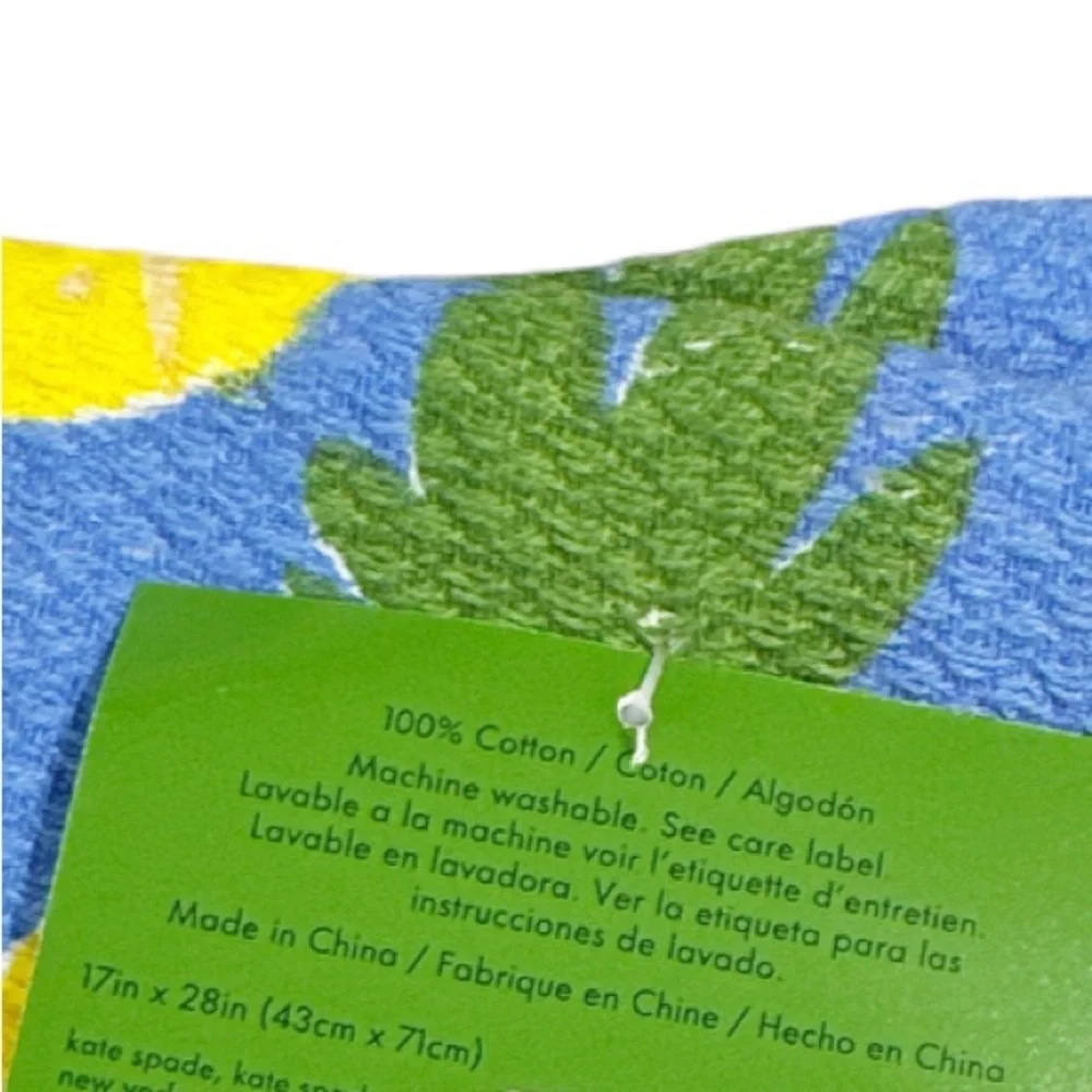 NEW Kate Spade PINEAPPLE Themed Kitchen Towel Set/2